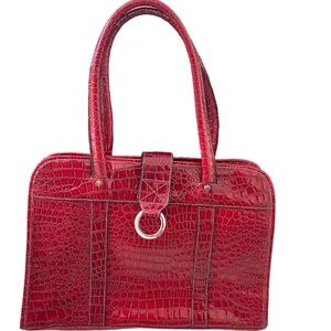 Crocodile Patter Red Women's Purse